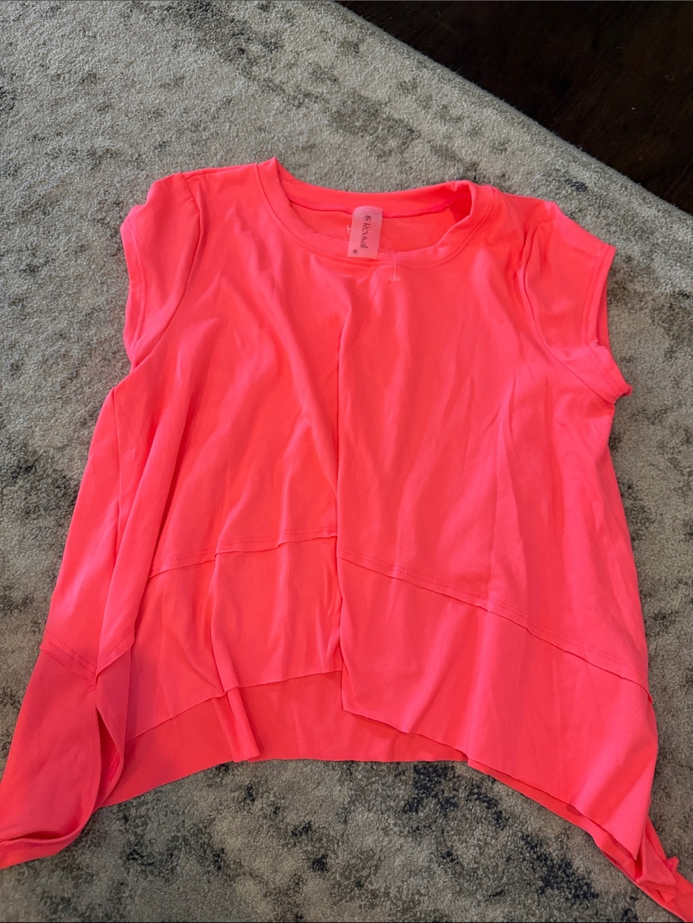 Women’s Neon Coral Short Sleeve Top NWOT
